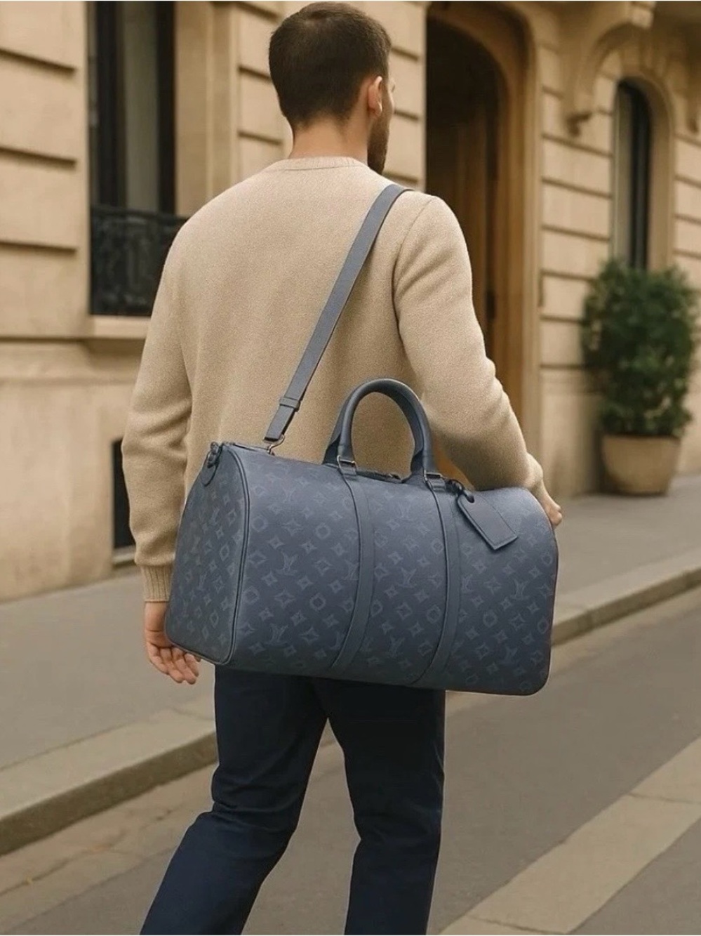 LOUIS VUITTON KEEPALL Bandoulière 50 duffle bag. COA Included.
